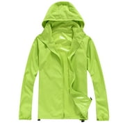 Floleo Men's \u0026 Women's Rain Jacket Lightweight Zipper Waterproof Raincoat with Hood Outdoor Running Hiking Cycling Hoodie, Size S-3XL